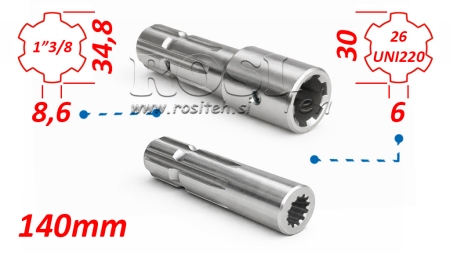 ADAPTATEUR P.T.O. 1''3/8 -26 uni 220