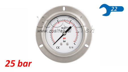 MANÓMETRO DN100 TRASERO 0 - 25 BAR - 1/2