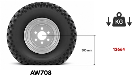 19.0/45-17 NEUMÁTICA AW708 14PL CON LLANTA 16,00X17