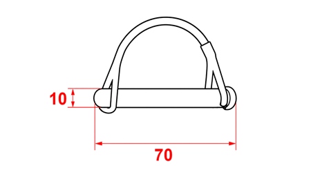 GANCHO PASADOR PARA ANDAMIOS RAPIDO Φ 10/70 MM (5PCS)