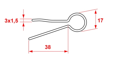 SURTIDO DE PASADORES DE ALETA 3X1.5 (5PCS)