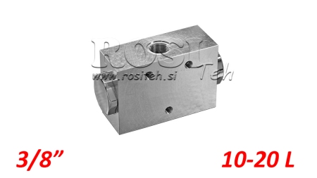 DIVISEUR DE DEBIT HYDRAULIQUE V1023 DFL 10-20 LIT - 3/8 - 250 BAR (MAX.300 BAR) BOITIER EN METAL