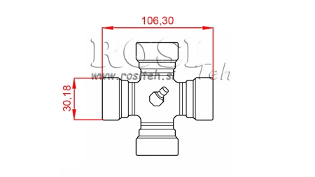 KŘÍŽ F-30,18X106,30 PRO ECO KARDANOVÝ HŘÍDEL 970mm 70-110HP S TŘECÍ SPOJKOU