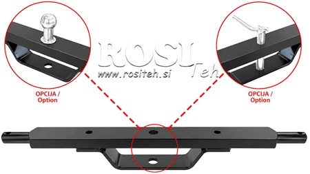 BARRA DE TIRO PARA TRACTOR CAT. 2 CON SOPORTE (L-750MM)