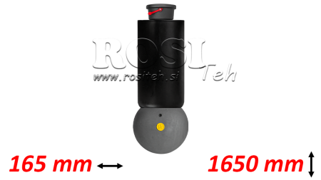 TELESKOPPZYLINDER - MEILLER KIPPER 5 STUFEN 163mm - 15 Tonnen HUB 1650mm