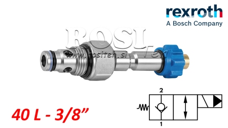CONTROLADOR ELECTROMAGNÉTICO HIDRÁULICO CERRADO PARA VÁLVULA DE 2 VÍAS REXROTH 3/8 40-LIT