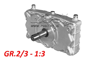 CAJA DE ENGRANAJES DOBLE GR.2/3 -1:3 MACHO