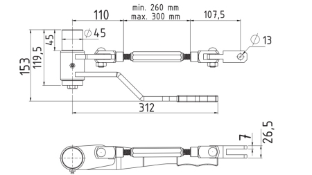 MANIJA DE CIERRE DEL PANEL LATERAL DEL REMOLQUE - TRASERA