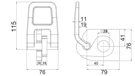 HINGE LATERAL DEL REMOLQUE CON APERTURA INFERIOR