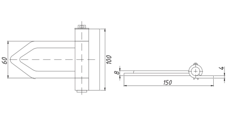 HINGE DEL PANEL LATERAL DE REMOLQUE TRIANGULAR - GRANDE