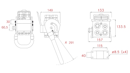 ACOPLAMIENTO MULTI-FASTER 4VÍAS BSP 2×1/2 2×3/4 PARTE MÓVIL