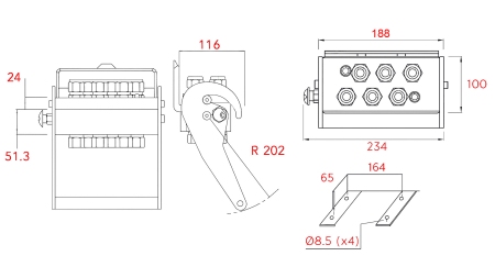 ACOPLAMIENTO MULTI-FASTER 6VÍAS BSP 3/8 PARTE FIJA
