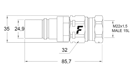 CONECTOR RÁPIDO MACHO PARA MULTI-FASTER 1/2 PARTE MÓVIL