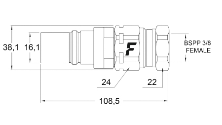 CONECTOR RÁPIDO MACHO PARA MULTI-FASTER 1/4 PARTE MÓVIL