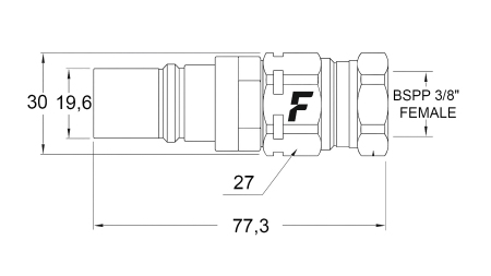 CONECTOR RÁPIDO MACHO PARA MULTI-FASTER 3/8 PARTE MÓVIL