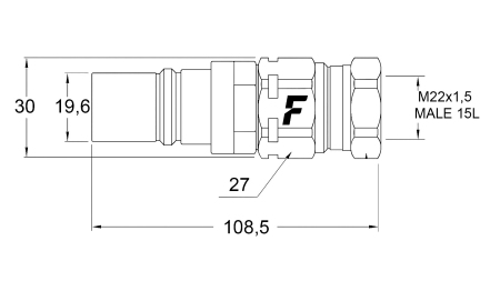 CONECTOR RÁPIDO MACHO PARA MULTI-FASTER 3/8 PARTE MÓVIL