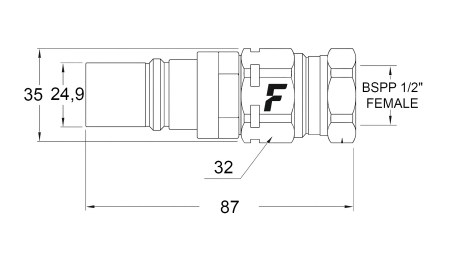 CONECTOR RÁPIDO MACHO PARA MULTI-FASTER 1/2 PARTE MÓVIL
