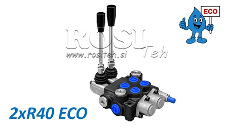 VÁLVULA HIDRÁULICA MANUAL – DISTRIBUIDOR DE 2 SECCIONES 2xR40 ECO