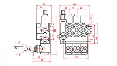 VÁLVULA HIDRÁULICA MANUAL – DISTRIBUIDOR DE 3 SECCIONES 3xR40 ECO