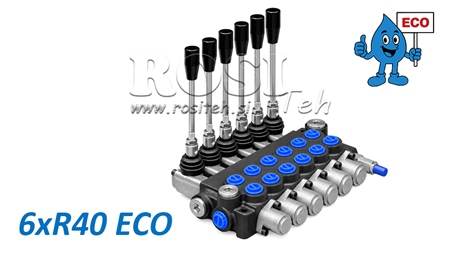 VÁLVULA HIDRÁULICA MANUAL – DISTRIBUIDOR DE 6 SECCIONES 6xR40 ECO