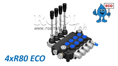 VÁLVULA HIDRÁULICA MANUAL – DISTRIBUIDOR DE 4 SECCIONES 4xR80 ECO