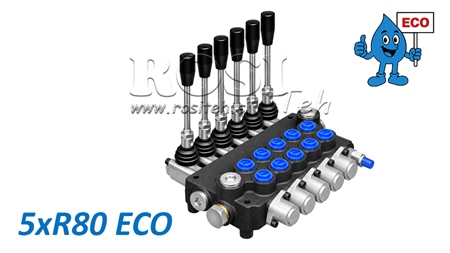 VÁLVULA HIDRÁULICA MANUAL – DISTRIBUIDOR DE 5 SECCIONES 5xR80 ECO