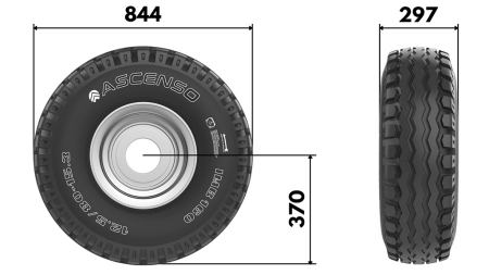 GUMA 11,5/80-15,3 AW909 14pl SA FELGOM 9,00X15,3