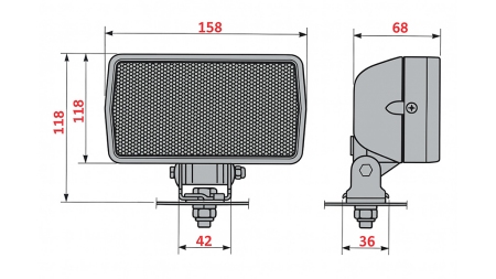 LUZ DE TRABAJO PARA TRACTOR COBO HALÓGENA
