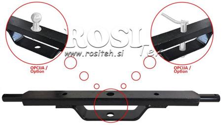 CRUCETA HIDRÁULICA DE TRACTOR CATEGORÍA 2 CON SOPORTE DE MONTAJE (L-750mm)