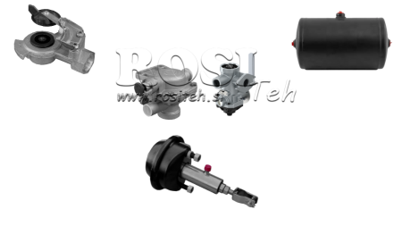 SADA VZDUCHOVÝCH HYDRAULICKÝCH BRZDOVÝCH SYSTÉMOV PRE PRÍVES KOMPLETNÝ JEDNOCYKLUSOVÝ SYSTÉM 1 CYLINDER