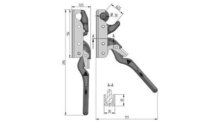 FERMETURE TYPE PIANTONE FEMELLE