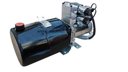 MINI HIDRAULIČKI AGREGAT 12V DC - 1.6kW = 2.1cc - 8 lit - 2x dvostrana montaža (metal)