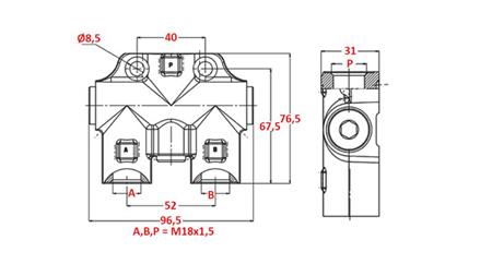 HYDRAULICKÝ VENTIL PRE ZNAČKOVAČ JEDNOTLIVÝ M18x1.5
