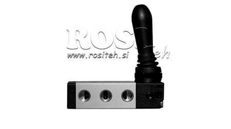 VÁLVULA MANUAL NEUMÁTICA 5/2 3/8 PRT-0852-ARR RETORNO MANUAL