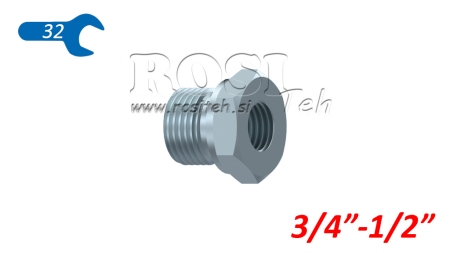 ADAPTADOR HIDRÁULICO MACHO-HEMBRA 3/4-1/2