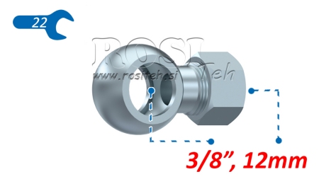 MANGUERA METÁLICA BANJO 3/8 CON TUERCA