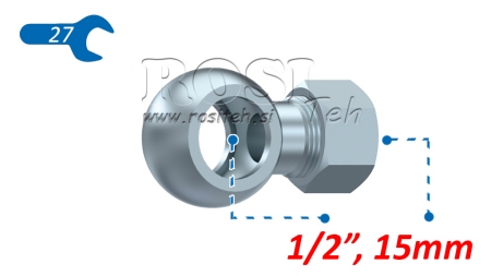 CONEXIÓN BANJO HIDRÁULICA 1/2 CON TUERCA PARA TUBO 15