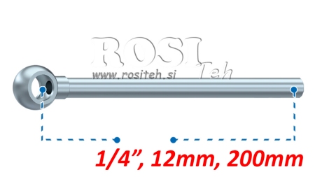 TUBO BANJO METÁLICO 12MM 1/4 200MM