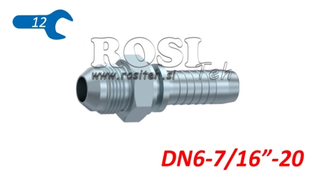 CONEXIÓN HIDRÁULICA AGJ JIC74° MACHO DN6-7/16”-20