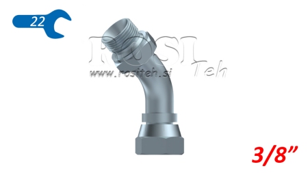 HYDRAULICKÉ KOLENO 45° BSP SAMEC–SAMICA 3/8