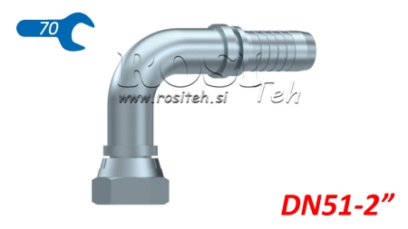 GIUNZIONE IDRAULICA BSP FEMMINA A 90° DN51-2