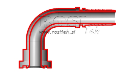 CONEXIÓN HIDRÁULICA KOMATSU CODO 90° DN16MM-FLANGE5/8
