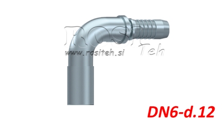 HYDRAULICKÁ PRÍPOJKA RÚRKOVÝ PRECHOD – KOLENO 90° DN6-d.12