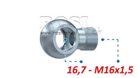 RACCORDO IDRAULICO A OCCHIELLO M16X1,5-16,7