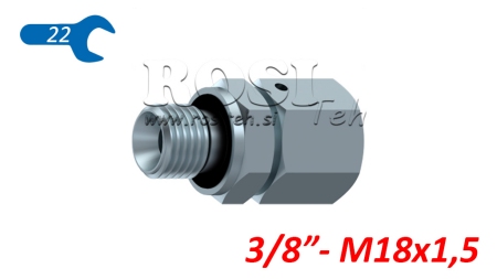 DIVISOR HIDRÁULICO ENROSCA AOVR ED BSP3/8 - M18X1,5