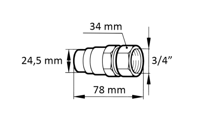 RÝCHLOSPOJKA BAGER FFH SAMEC 3/4 38mm
