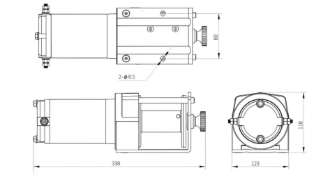 12 V CABRESTANTE ELÉCTRICO RS-2500 - 1130 kg - ECO