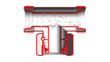 T HIDRÁULICA S-16 CON TUERCA GIRATORIA CENTRAL M24X1,5