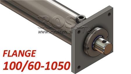 hydraulický válec s montážní deskou 100/60-1050