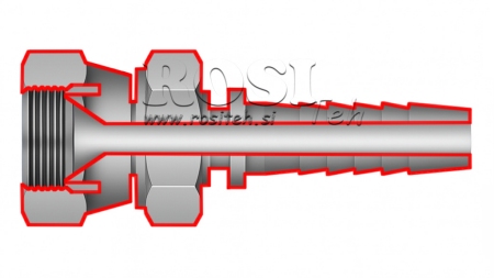 HIDRAVLIČNI PRIKLJUČEK JIS Japanese 60° KOMATSU ŽENSKI DN25-M33x1,5